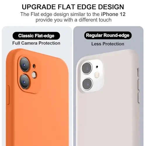 Vooii iPhone 11 uchun g‘ilof bilan mos keladi, yangilangan suyuq silikon [Yassi qirralar] [Kamera himoyasi] [Yumshoq tirnalishga qarshi mikrofiber astar] iPhone 11 6.1 dyuym uchun telefon g‘ilofi - Yorqin to‘q sariq - 3