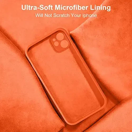 Vooii iPhone 11 uchun g‘ilofi bilan mos keladi, [Yassi qirralar] [Kamera himoyasi] [Yumshoq tirnalishga qarshi mikrofiber astar] bilan yangilangan suyuq silikon iPhone 11 6.1 dyuym uchun telefon g‘ilofi - Neon to‘q sariq - 6