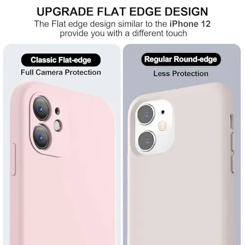 Vooii iPhone 11 uchun mos keladigan g'ilof, yangilangan suyuq silikon [Yassi qirralar] [Kamera himoyasi] [Yumshoq tirnalishga qarshi mikrofiber astar] iPhone 11 6.1 dyuym uchun telefon g'ilofi - Chalk Pink - 3