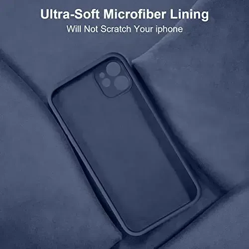 Vooii iPhone 11 uchun mos keladigan g'ilof, yangilangan suyuq silikon [Yassi qirralar] [Kamera himoyasi] [Yumshoq tirnalishga qarshi mikrofiber astar] iPhone 11 6.1 dyuym uchun telefon g'ilofi - To'q ko'k - 6