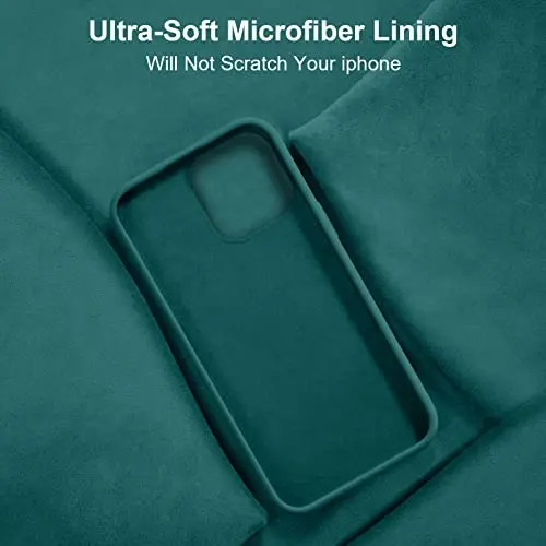 Vooii iPhone 14 Kılıf ile Uyumlu, [İpeksi Dokunuş Premium Sıvı Silikon] [Yumuşak Çizilmez Mikrofiber Astar], iPhone 14 için Ultra İnce Darbeye Dayanıklı Koruyucu Kılıf - Teal 