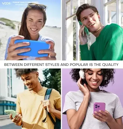 Vooii iPhone 14 Pro g'ilofi bilan mos keladi, suyuq silikon yangilanishi [Kamera himoyasi] [Yumshoq tirnalishga qarshi mikrofiber astar] iPhone 14 Pro 6.1 dyuym uchun zarbga chidamli telefon g'ilofi - Matcha - 6