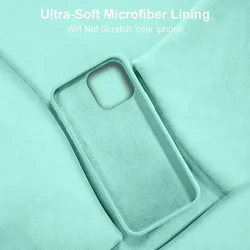 Vooii iPhone 14 uchun g'ilofi bilan mos,[Ipakdek teginish Premium Suyuq Silikon] [Yumshoq Tirnalishga qarshi Mikrofiber Astar], iPhone 14 uchun Ultra Yupqa zarbga chidamli himoya g'ilofi - Dengiz Moviy - 6