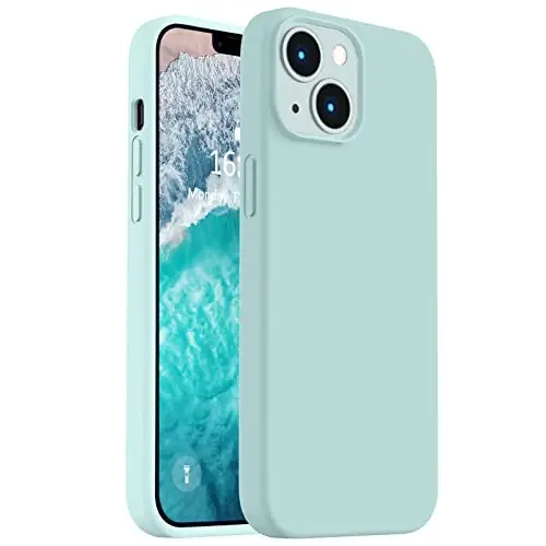 Vooii iPhone 14 uchun mos keladigan g'ilof, [Chizishga qarshi mikrofiber astar] [Yumshoq teginishli premium suyuq silikon], iPhone 14 uchun ultra yupqa zarbga chidamli himoya telefon g'ilofi - yalpiz 