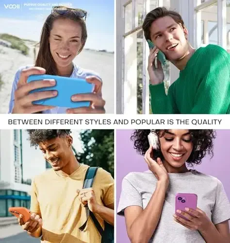 Vooii iPhone 15 g‘ilofi bilan mos, Defender suyuq silikonni yangilash, [Kamera himoyasi yaxshilangan] [Yumshoq tirnalishga qarshi mikrofiber astar] iPhone 15 6,1 dyuym uchun zarbga chidamli telefon g‘ilofi - ko‘k - 6