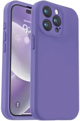 Vooii iPhone 15 Pro Max uchun mos keladigan g‘ilof, yangilangan premium silikon, [Kamera himoyasi] [Yumshoq tirnalishga qarshi mikrofiber astar] iPhone 15 Pro Max 6.7 dyuym uchun zarbaga chidamli telefon g‘ilofi - Iris - VOOII