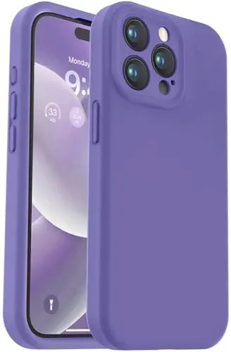 Vooii iPhone 15 Pro Max uchun mos keladigan g‘ilof, yangilangan premium silikon, [Kamera himoyasi] [Yumshoq tirnalishga qarshi mikrofiber astar] iPhone 15 Pro Max 6.7 dyuym uchun zarbaga chidamli telefon g‘ilofi - Iris 