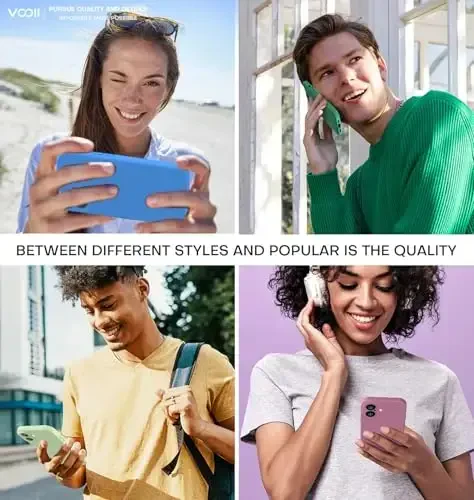 Vooii iPhone 16 g'ilofi bilan mos keladi, suyuq silikon yangilanishi [Kamera himoyasi] [Yumshoq tirnalishga qarshi mikrofiber astar] iPhone 16 6.1 dyuym uchun zarbga chidamli telefon g'ilofi - Matcha - 6