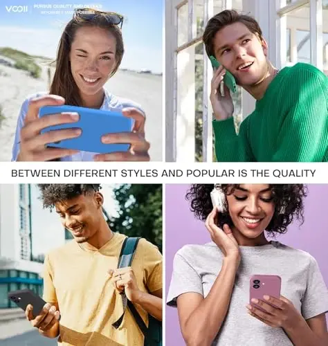 Vooii iPhone 16 Plus g‘ilofi bilan mos, suyuq silikon yangilanishi [Kamera himoyasi] [Yumshoq tirnalishga qarshi mikrofiber astar] iPhone 16 Plus 6.7 dyuym uchun zarbga chidamli telefon g‘ilofi - Qora - 6