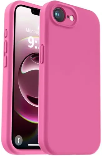 Vooii iPhone 16e bilan mos keladi, suyuq silikon yangilanishi [Kamera himoyasi] [Yumshoq tirnalishga qarshi mikrofiber astar] iPhone 16e 6.1 dyuym uchun zarbga chidamli telefon qutisi - Pitaya 