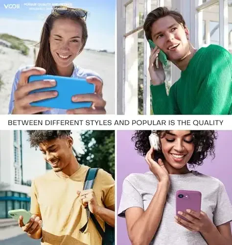 Vooii iPhone 16e g‘ilofi bilan mos keladi, suyuq silikon yangilanishi [Kamera himoyasi] [Yumshoq tirnalishga qarshi mikrofiber astar] iPhone 16e 6.1 dyuym uchun zarbga chidamli telefon g‘ilofi - Matcha - 6