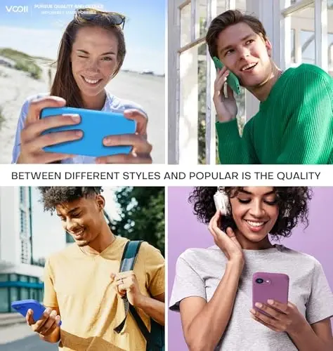 Vooii iPhone 16e g‘ilofi bilan mos, suyuq silikon yangilanishi [Kamera himoyasi] [Yumshoq tirnalishga qarshi mikrofiber astar] iPhone 16e 6.1 dyuym uchun zarbga chidamli telefon g‘ilofi - Klein Blue 
