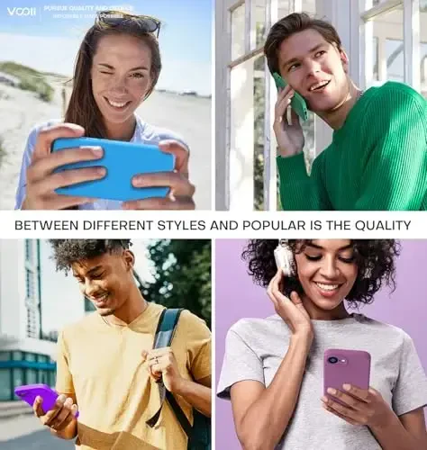 Vooii Compatible with iPhone 16e Case, Liquid Silicone Upgrade [Camera Protection] [Soft Anti-Scratch Microfiber Lining] Shockproof Phone Case for iPhone 16e 6.1 inch - Neon Purple - 6