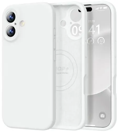 Vooii Magnetic for iPhone 17 Case, Compatible with Magsafe (Premium Liquid Silicone) (Integrated Camera Control Button) Full Body Protective Anti-Scratch Microfiber Lining 6.3