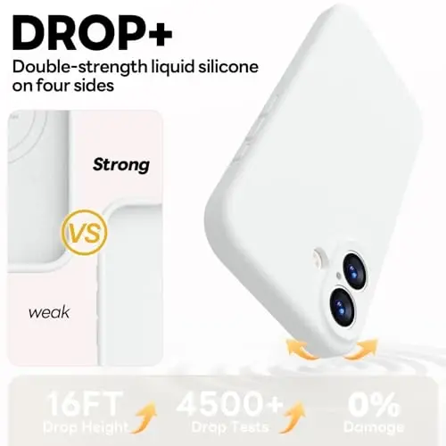 Vooii Magnetic for iPhone 17 Case, Compatible with Magsafe (Premium Liquid Silicone) (Integrated Camera Control Button) Full Body Protective Anti-Scratch Microfiber Lining 6.3