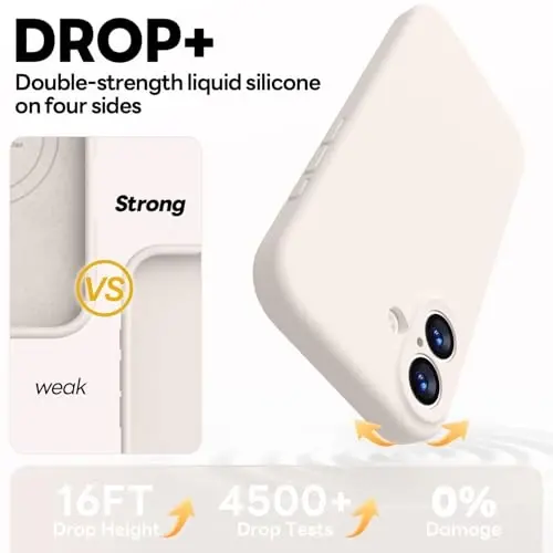 Vooii Magnetic for iPhone 17 Case, Compatible with Magsafe (Premium Liquid Silicone) (Integrated Camera Control Button) Full Body Protective Anti-Scratch Microfiber Lining 6.3