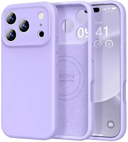 Vooii Magnetic for iPhone 17 Pro Case, Compatible with Magsafe (Premium Liquid Silicone) (Integrated Camera Control Button) Full Body Protective Anti-Scratch Microfiber Lining 6.3