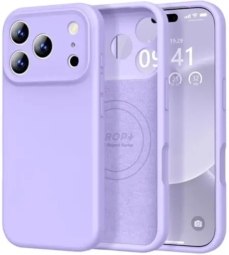 Vooii Magnetic for iPhone 17 Pro Case, Compatible with Magsafe (Premium Liquid Silicone) (Integrated Camera Control Button) Full Body Protective Anti-Scratch Microfiber Lining 6.3