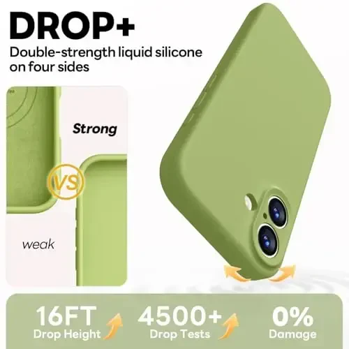 Vooii Magnetic for iPhone 17 Case, Compatible with Magsafe (Premium Liquid Silicone) (Integrated Camera Control Button) Full Body Protective Anti-Scratch Microfiber Lining 6.3
