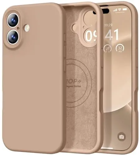 Vooii Magnetic for iPhone 17 Case, Compatible with Magsafe (Premium Liquid Silicone) (Integrated Camera Control Button) Full Body Protective Anti-Scratch Microfiber Lining 6.3