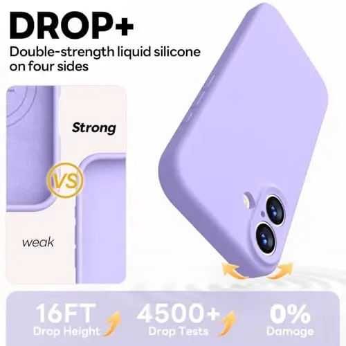 Vooii Magnetic for iPhone 17 Case, Compatible with Magsafe (Premium Liquid Silicone) (Integrated Camera Control Button) Full Body Protective Anti-Scratch Microfiber Lining 6.3