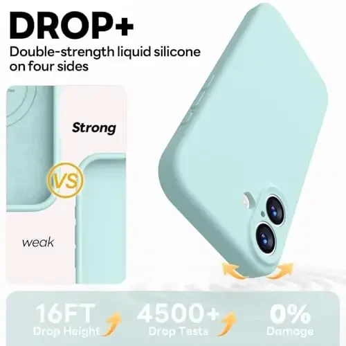 Vooii Magnetic for iPhone 17 Case, Compatible with Magsafe (Premium Liquid Silicone) (Integrated Camera Control Button) Full Body Protective Anti-Scratch Microfiber Lining 6.3