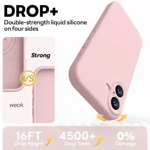 Vooii Magnetic for iPhone 17 Case, Compatible with Magsafe (Premium Liquid Silicone) (Integrated Camera Control Button) Full Body Protective Anti-Scratch Microfiber Lining 6.3