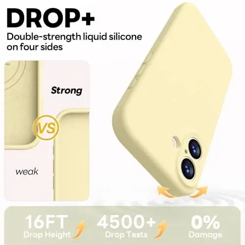 Vooii Magnetic for iPhone 17 Case, Magsafe bilan mos (Premium Liquid Silicone) (Oʻrnatilgan Kamera Boshqaruv Tugmasi) Toʻliq Himoya Chizilishga qarshi Mikrofiber Astar 6.3