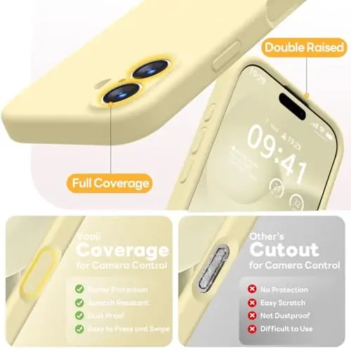 Vooii Magnetic for iPhone 17 Case, Magsafe bilan mos (Premium Liquid Silicone) (Oʻrnatilgan Kamera Boshqaruv Tugmasi) Toʻliq Himoya Chizilishga qarshi Mikrofiber Astar 6.3