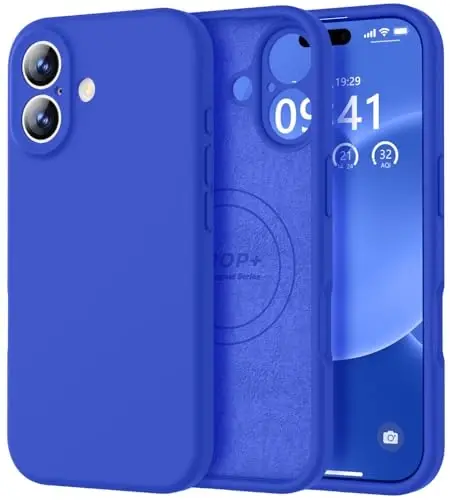 Vooii Magnetic for iPhone 17 Case, Magsafe bilan mos (Premium Suyuq Silikon) (Integratsiyalashgan Kamera Boshqaruv Tugmasi) To'liq Himoya Chizilishga Qarshi Mikrofiber Astar 6.3