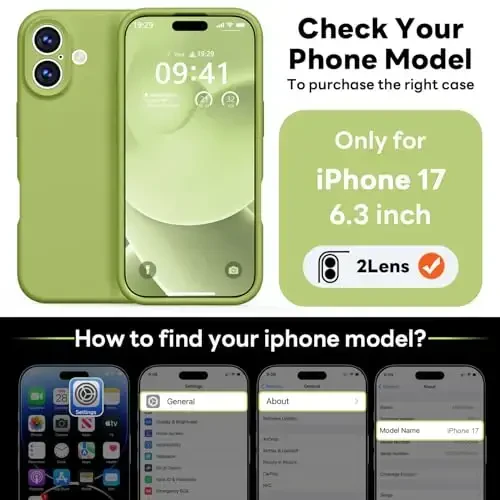 Vooii Magnetic for iPhone 17 Case, Magsafe bilan mos (Premium Suyuq Silikon) (Integratsiyalashgan Kamera Boshqaruv Tugmasi) To'liq Tana Himoyalovchi Chizishga Qarshi Mikrofiber Astar 6.3