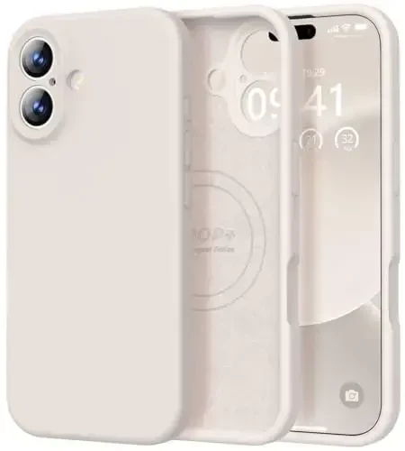 Vooii Magnetic for iPhone 17 Case, Magsafe bilan mos (Premium Suyuq Silikon) (O'rnatilgan Kamera Boshqaruv Tugmasi) To'liq Himoya Chizishga Qarshi Mikrofiber Astar 6.3