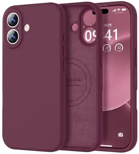 Vooii Magnetic for iPhone 17 Case, Magsafe bilan mos (Premium suyuq silikon) (Oʻrnatilgan kamera boshqaruv tugmasi) Toʻliq himoya qiluvchi tirnalishga qarshi mikrofiber astar 6.3