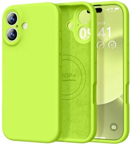 Vooii Magnetic for iPhone 17 Case, Magsafe bilan mos (Premium suyuq silikon) (O'rnatilgan kamera boshqaruv tugmasi) To'liq himoya, tirnalishga qarshi mikrofiber astar 6.3