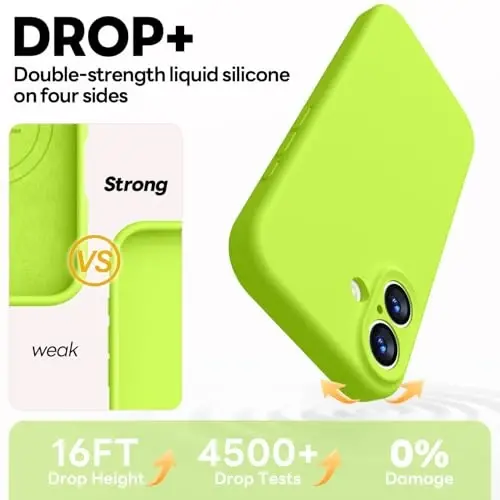 Vooii Magnetic for iPhone 17 Case, Magsafe bilan mos (Premium suyuq silikon) (O'rnatilgan kamera boshqaruv tugmasi) To'liq himoya, tirnalishga qarshi mikrofiber astar 6.3