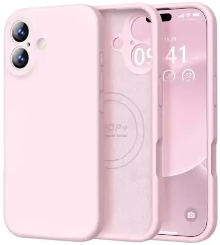 Vooii Magnetic for iPhone 17 Case, Magsafe bilan mos (Premium suyuq silikon) (Oʻrnatilgan kamera boshqaruv tugmasi) Toʻliq korpusli himoya chizilishga qarshi mikrofiber astar 6.3