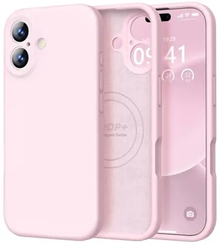 Vooii Magnetic for iPhone 17 Case, Magsafe bilan mos (Premium suyuq silikon) (Oʻrnatilgan kamera boshqaruv tugmasi) Toʻliq korpusli himoya chizilishga qarshi mikrofiber astar 6.3