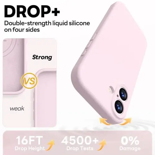 Vooii Magnetic for iPhone 17 Case, Magsafe bilan mos (Premium suyuq silikon) (Oʻrnatilgan kamera boshqaruv tugmasi) Toʻliq korpusli himoya chizilishga qarshi mikrofiber astar 6.3
