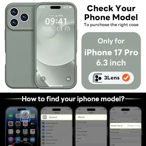 Vooii Magnetic for iPhone 17 Pro Case, Compatible with Magsafe (Premium Liquid Silicone) (Integrated Camera Control Button) Full Body Protective Anti-Scratch Microfiber Lining 6.3