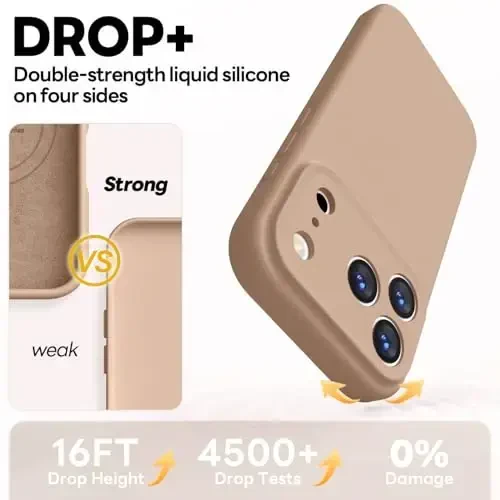 Vooii Magnetic for iPhone 17 Pro Case, Compatible with Magsafe (Premium Liquid Silicone) (Integrated Camera Control Button) Full Body Protective Anti-Scratch Microfiber Lining 6.3