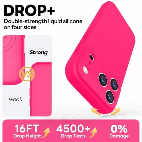 Vooii Magnetic for iPhone 17 Pro Case, Magsafe bilan mos (Premium Suyuq Silikon) (Oʻrnatilgan Kamera Boshqaruv Tugmasi) Toʻliq Himoya Chizilishga Qarshi Mikrofiber Astar 6.3
