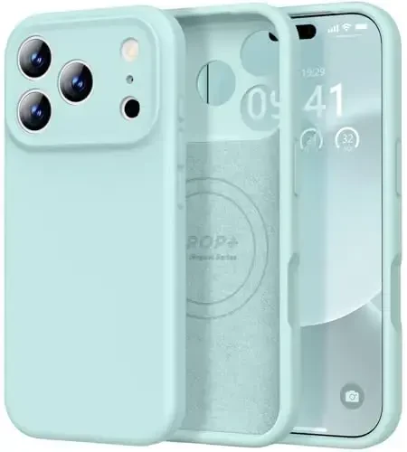 Vooii Magnetic for iPhone 17 Pro Case, Magsafe bilan mos (Premium Suyuq Silikon) (O'rnatilgan Kamera Boshqaruv Tugmasi) To'liq Himoya Chizilishga qarshi Mikrofiber Astar 6.3