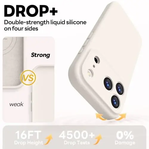 Vooii Magnetic for iPhone 17 Pro Case, Magsafe bilan mos (Premium suyuq silikon) (Oʻrnatilgan kamera boshqaruv tugmasi) Toʻliq himoya qiluvchi tirnalishga qarshi mikrofiber astar 6.3