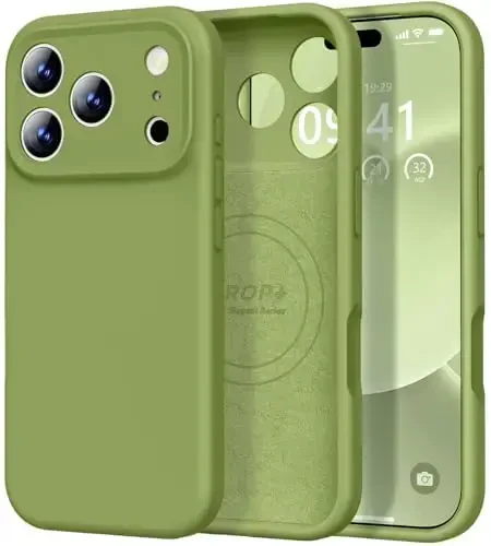 Vooii Magnetic for iPhone 17 Pro Max Case, Compatible with Magsafe (Premium Liquid Silicone) (Integrated Camera Control Button) Full Body Protective Anti-Scratch Microfiber Lining 6.9