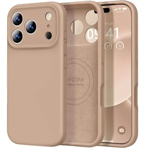 Vooii Magnetic for iPhone 17 Pro Max Case, Magsafe bilan mos (Premium Suyuq Silikon) (Oʻrnatilgan Kamera Boshqaruv Tugmasi) Toʻliq Himoya Chizilishga Qarshi Mikrofiber Astar 6.9