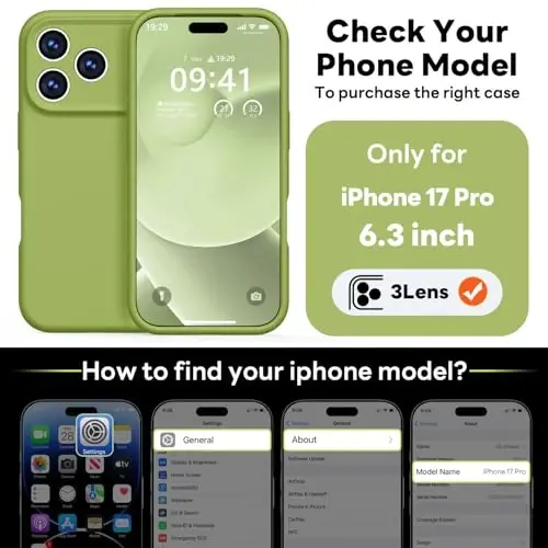 Vooii Magnetic for iPhone 17 Pro Case, Compatible with Magsafe (Premium Liquid Silicone) (Integrated Camera Control Button) Full Body Protective Anti-Scratch Microfiber Lining 6.3