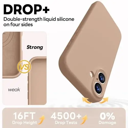 Vooii Magnetic iPhone 17 uchun g'ilof, Magsafe bilan mos (Premium suyuq silikon) (O'rnatilgan kamera boshqaruv tugmasi) To'liq himoya, chizilishga qarshi mikrofiber astar 6.3