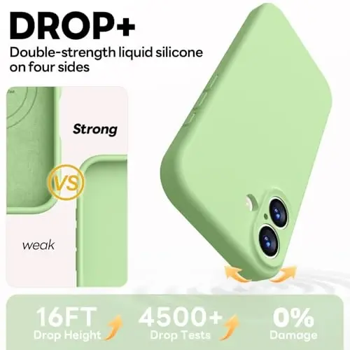 Vooii Magnetic iPhone 17 uchun g'ilof, Magsafe bilan mos (Premium suyuq silikon) (O'rnatilgan kamera boshqaruv tugmasi) To'liq himoya, tirnalishga qarshi mikrofiber astar 6.3