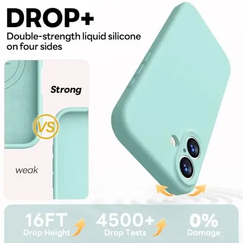 Vooii Magnetic iPhone 17 uchun gʻilof, Magsafe bilan mos (Premium suyuq silikon) (Oʻrnatilgan kamera boshqaruv tugmasi) Toʻliq himoya, tirnalishga qarshi mikrofiber astar 6.3