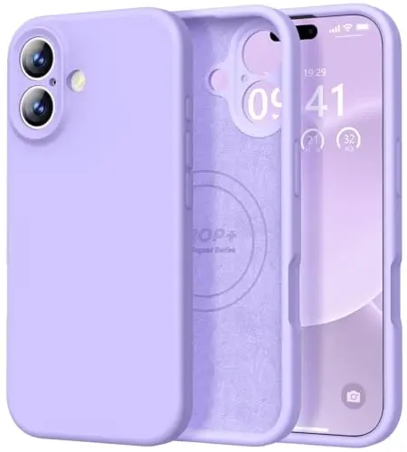 Vooii Magnetic for iPhone 17 Case, Compatible with Magsafe (Premium Liquid Silicone) (Integrated Camera Control Button) Full Body Protective Anti-Scratch Microfiber Lining 6.3